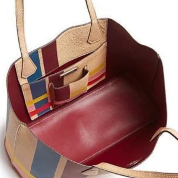 Tory Burch Perry Reversible Multicolor Tote RARE and SOLD OUT - Picture 6 of 16
